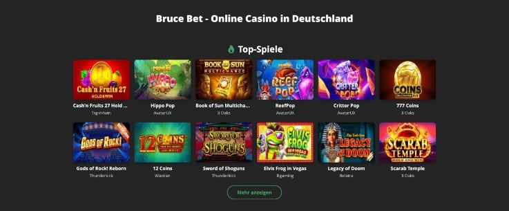 Erste Schritte mit Bruce Bet Casino: Bonus und Promo Codes für Deutschland in Germany